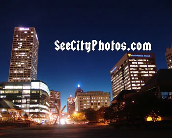 Downtown Milwaukee At Night by Ian Pritchard